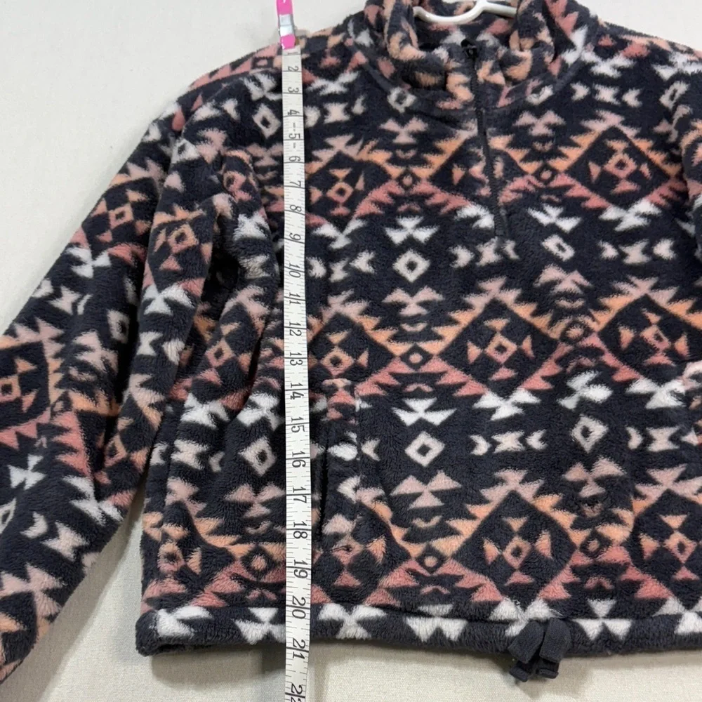 Old Navy Kids Geometric Fleece Jacket - Black, Pink, White